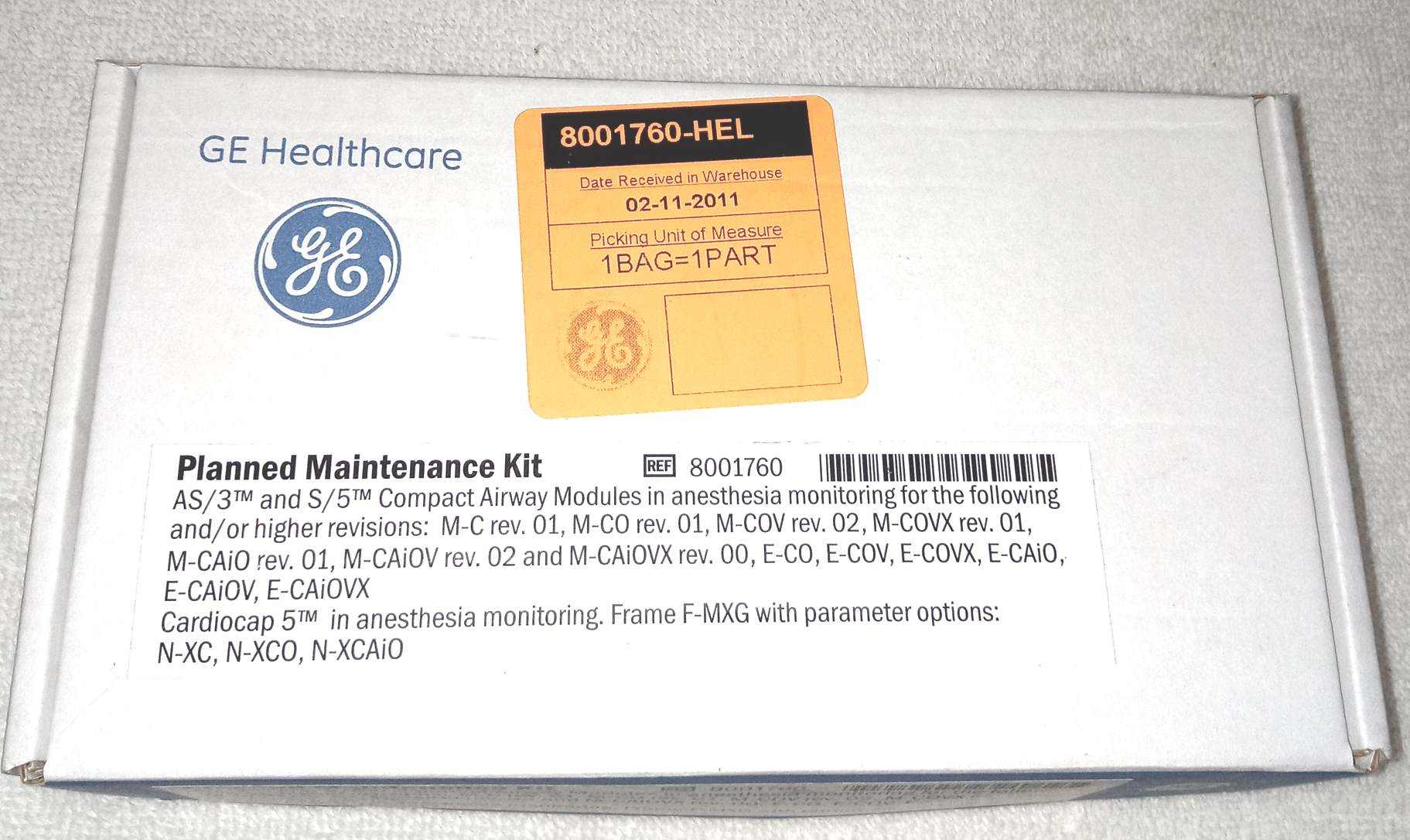 8001760 General Electric PLANNED MAINTENANCE KIT